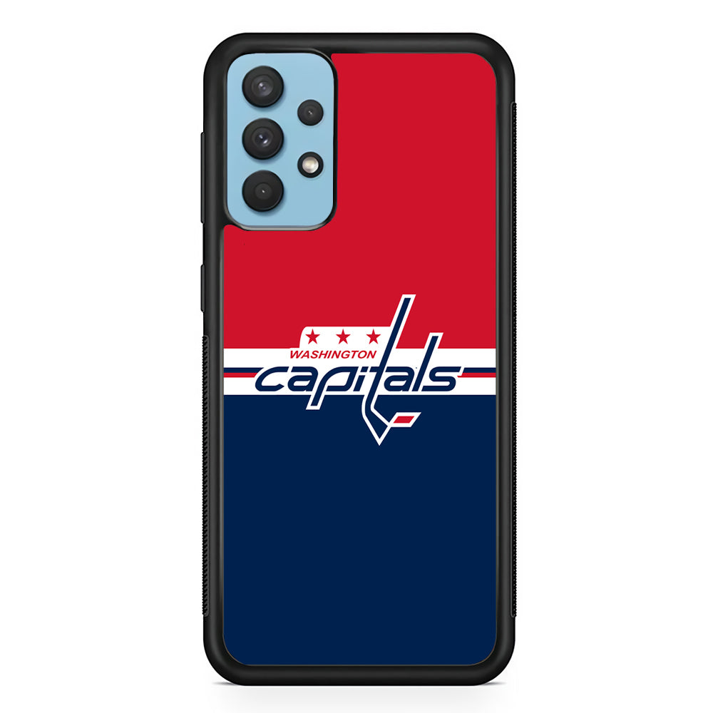 Hockey Washington Capitals NHL 002 Samsung Galaxy A32 Case-Phone Case-Rubber Black (2D Case)-Altracase