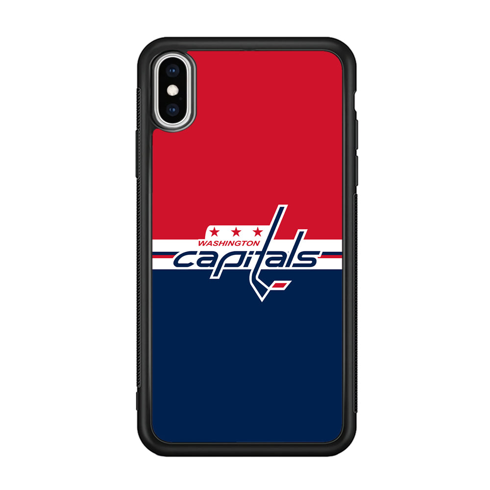 Hockey Washington Capitals NHL 002 iPhone Xs Case-Phone Case-Rubber Black (2D Case)-Altracase