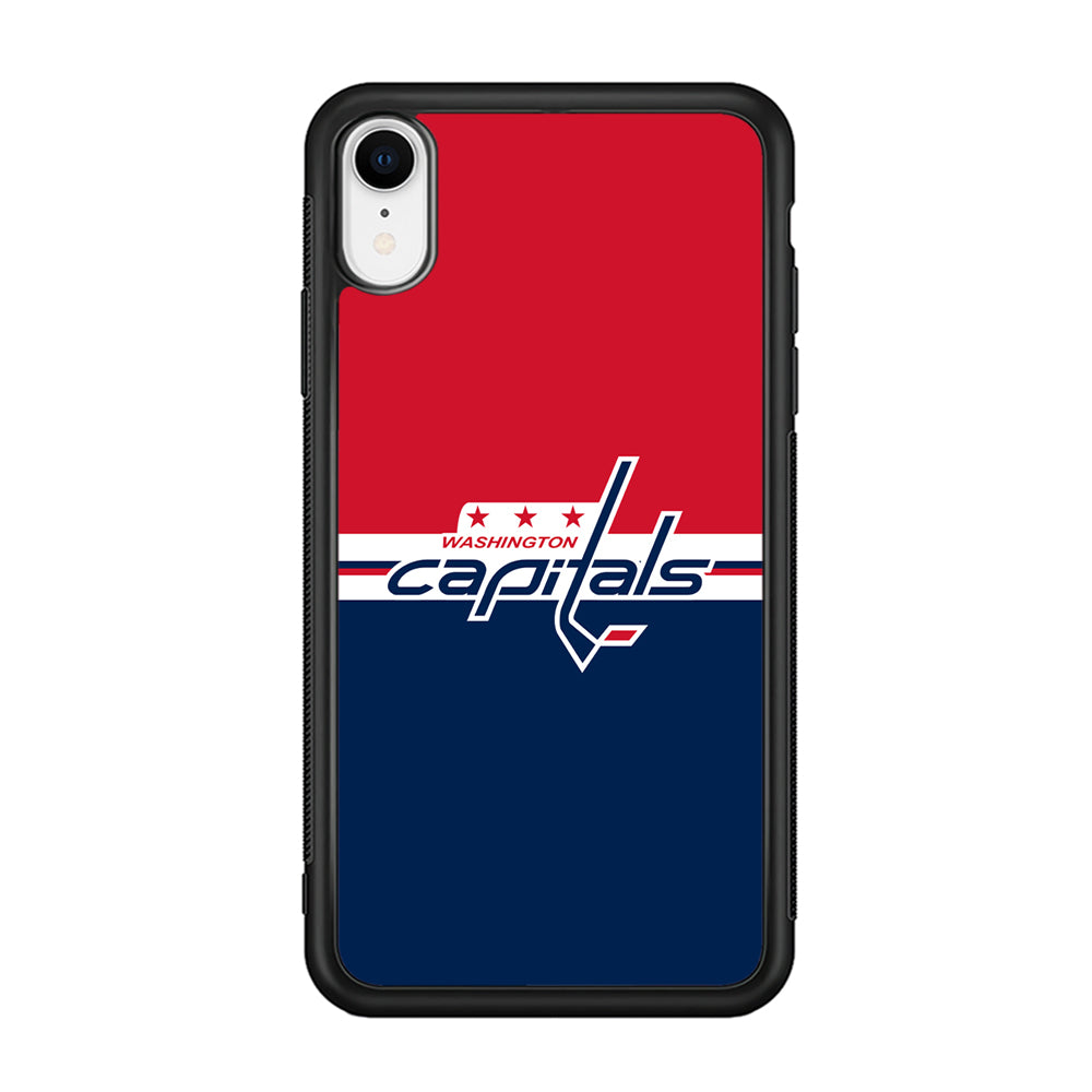 Hockey Washington Capitals NHL 002 iPhone XR Case-Phone Case-Rubber Black (2D Case)-Altracase