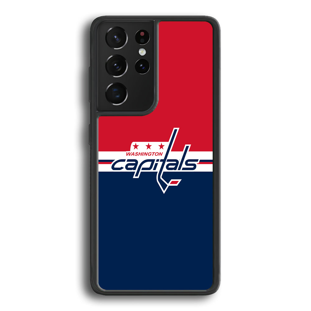 Hockey Washington Capitals NHL 002 Samsung Galaxy S23 Ultra Case-Phone Case-Rubber Black (2D Case)-Altracase