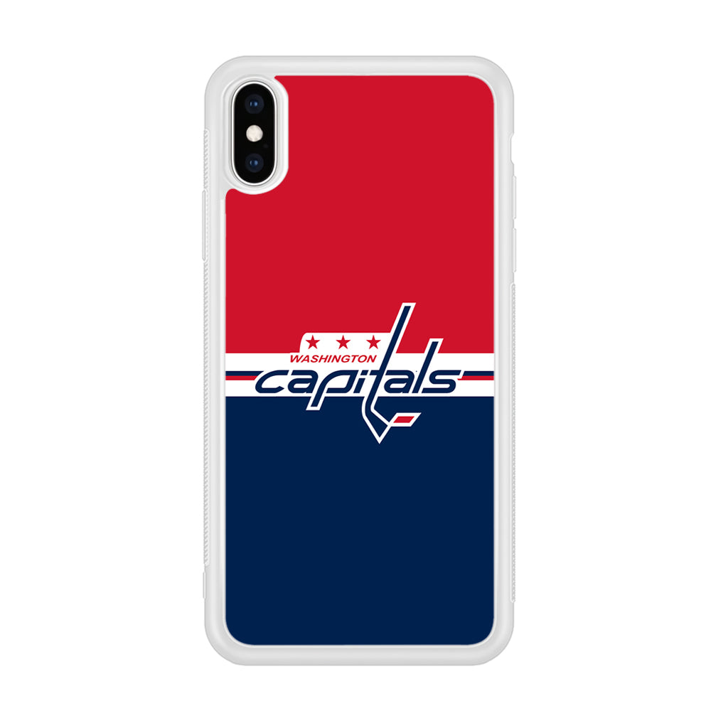 Hockey Washington Capitals NHL 002 iPhone Xs Case-Phone Case-Rubber White (2D Case)-Altracase