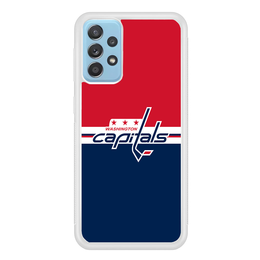Hockey Washington Capitals NHL 002 Samsung Galaxy A52 Case-Phone Case-Rubber White (2D Case)-Altracase