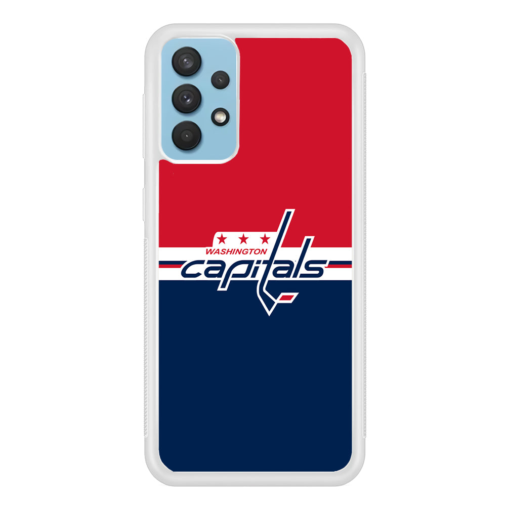 Hockey Washington Capitals NHL 002 Samsung Galaxy A32 Case-Phone Case-Rubber White (2D Case)-Altracase