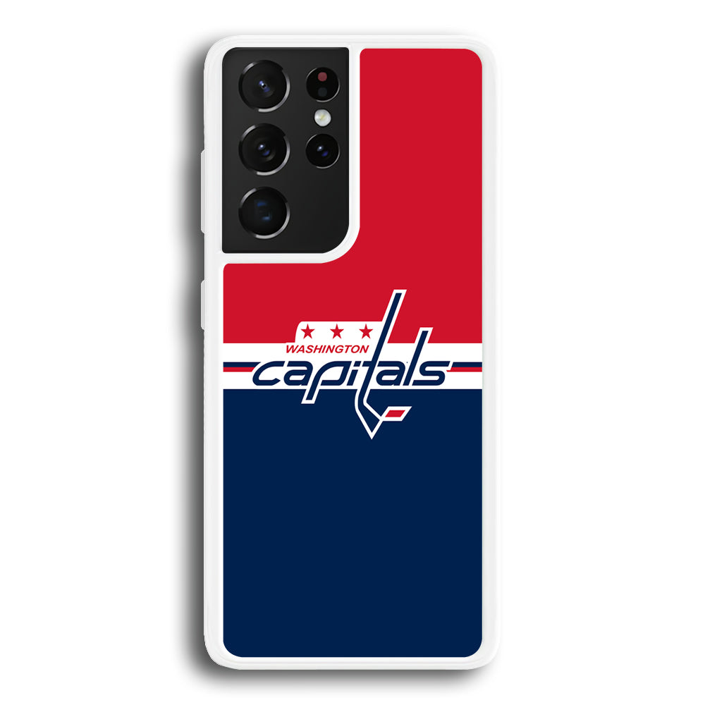 Hockey Washington Capitals NHL 002 Samsung Galaxy S23 Ultra Case-Phone Case-Rubber White (2D Case)-Altracase