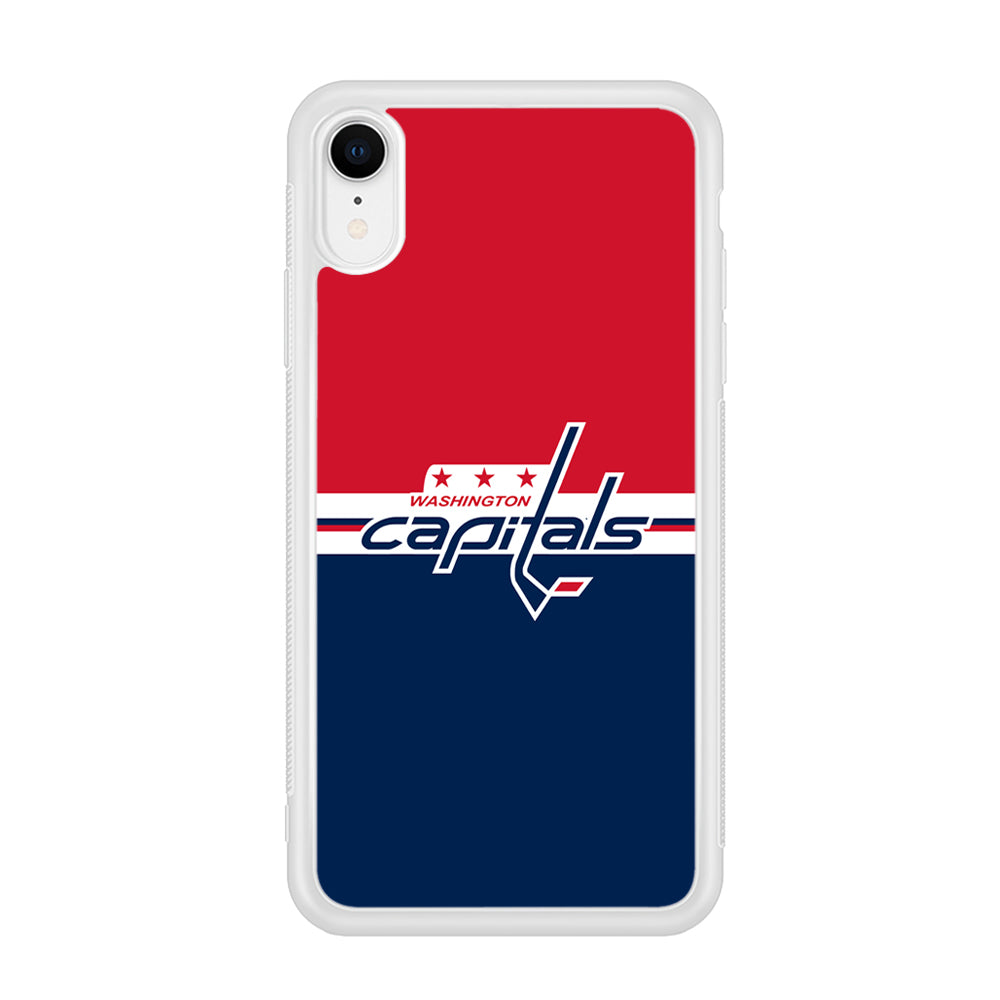 Hockey Washington Capitals NHL 002 iPhone XR Case-Phone Case-Rubber White (2D Case)-Altracase