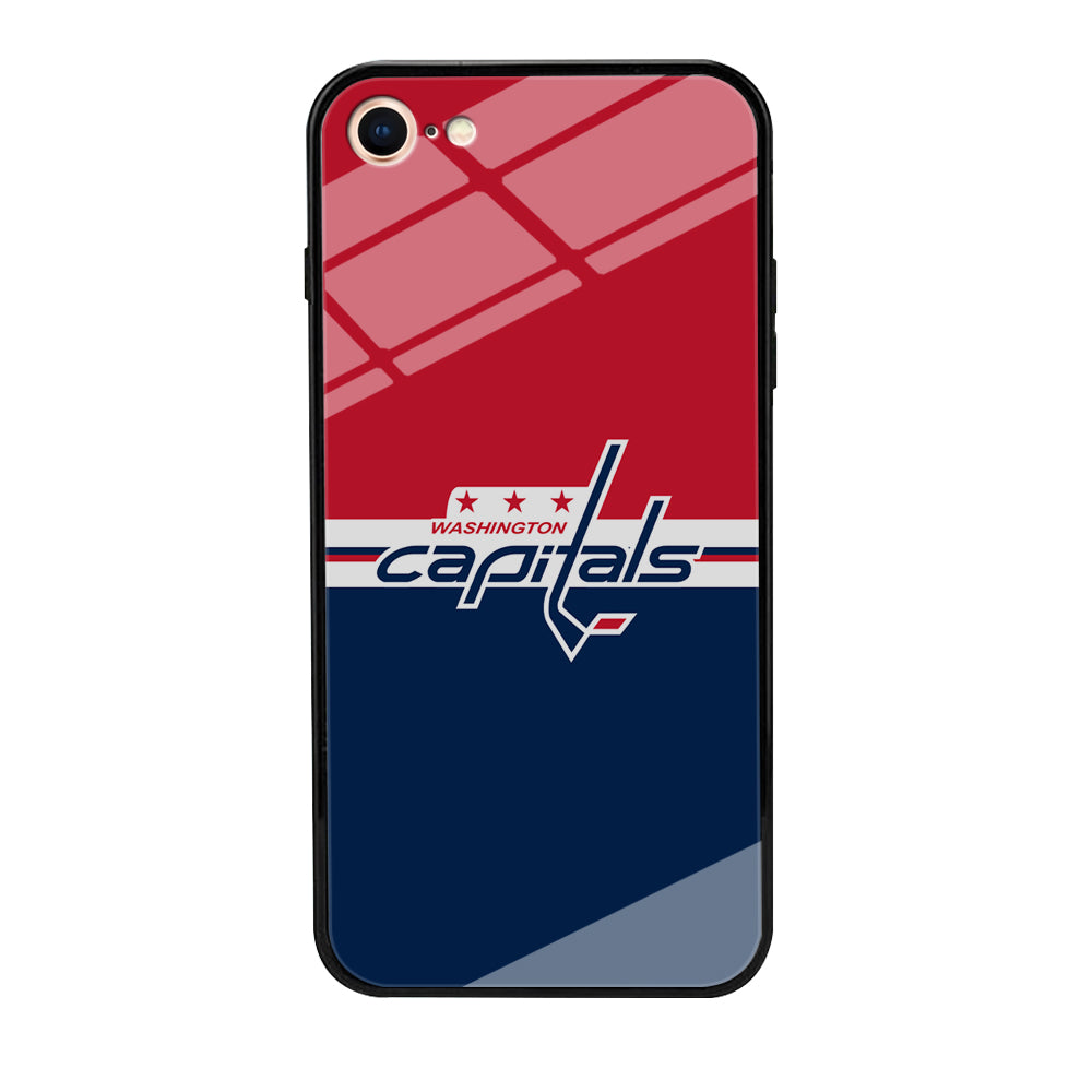 Hockey Washington Capitals NHL 002 iPhone SE 3 2022 Case-Phone Case-Tempered Glass Case-Altracase