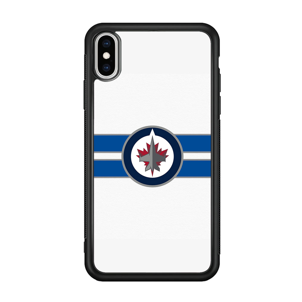 Hockey Winnipeg Jets NHL 001 iPhone Xs Case-Phone Case-Rubber Black (2D Case)-Altracase