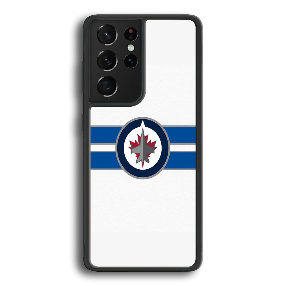 Hockey Winnipeg Jets NHL 001 Samsung Galaxy S23 Ultra Case-Phone Case-Rubber Black (2D Case)-Altracase