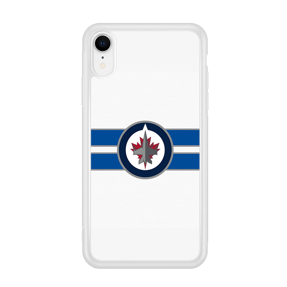 Hockey Winnipeg Jets NHL 001 iPhone XR Case-Phone Case-Rubber White (2D Case)-Altracase