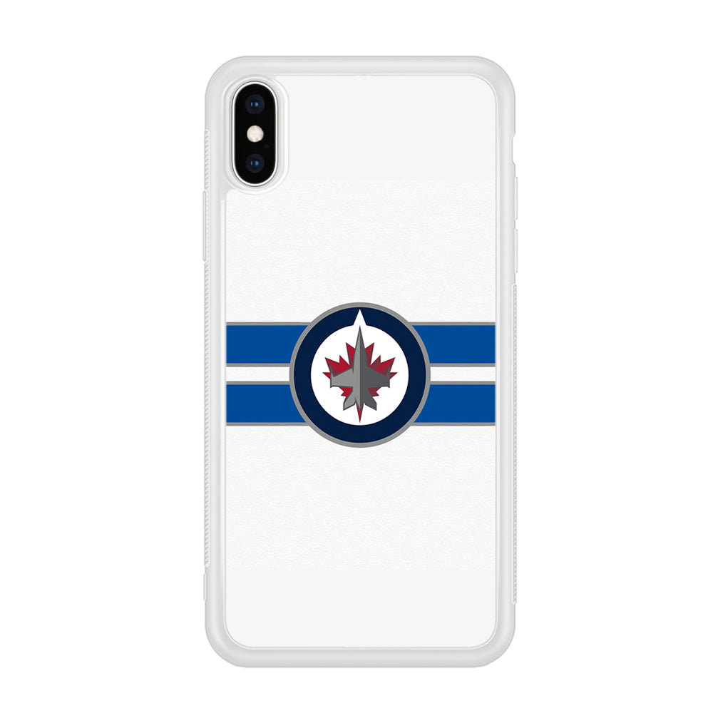 Hockey Winnipeg Jets NHL 001 iPhone Xs Case-Phone Case-Rubber White (2D Case)-Altracase