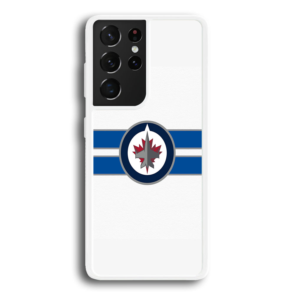 Hockey Winnipeg Jets NHL 001 Samsung Galaxy S23 Ultra Case-Phone Case-Rubber White (2D Case)-Altracase