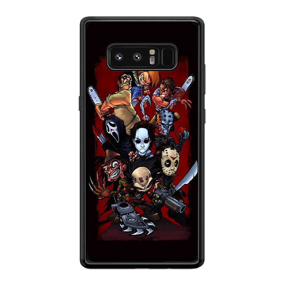 Horror Character Cartoon Samsung Galaxy Note 8 Case-Phone Case-Rubber Black (2D Case)-Altracase