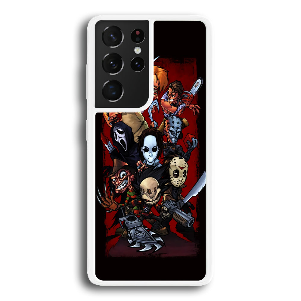Horror Character Cartoon Samsung Galaxy S23 Ultra Case-Phone Case-Rubber White (2D Case)-Altracase
