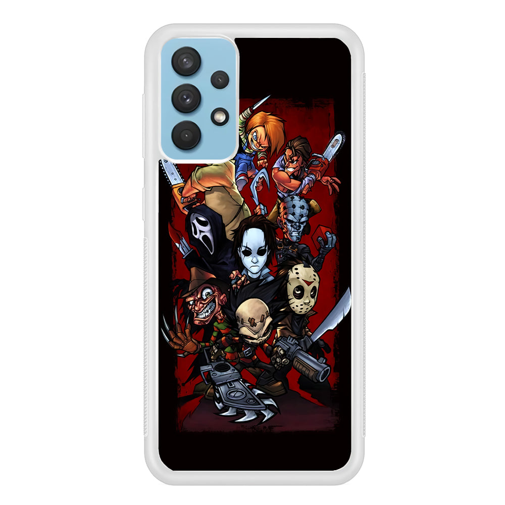Horror Character Cartoon Samsung Galaxy A32 Case-Phone Case-Rubber White (2D Case)-Altracase