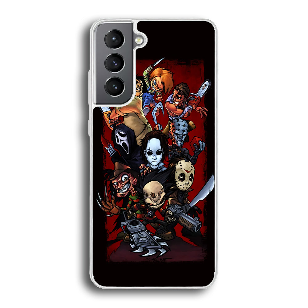 Horror Character Cartoon Samsung Galaxy S21 Plus Case-Phone Case-Rubber White (2D Case)-Altracase