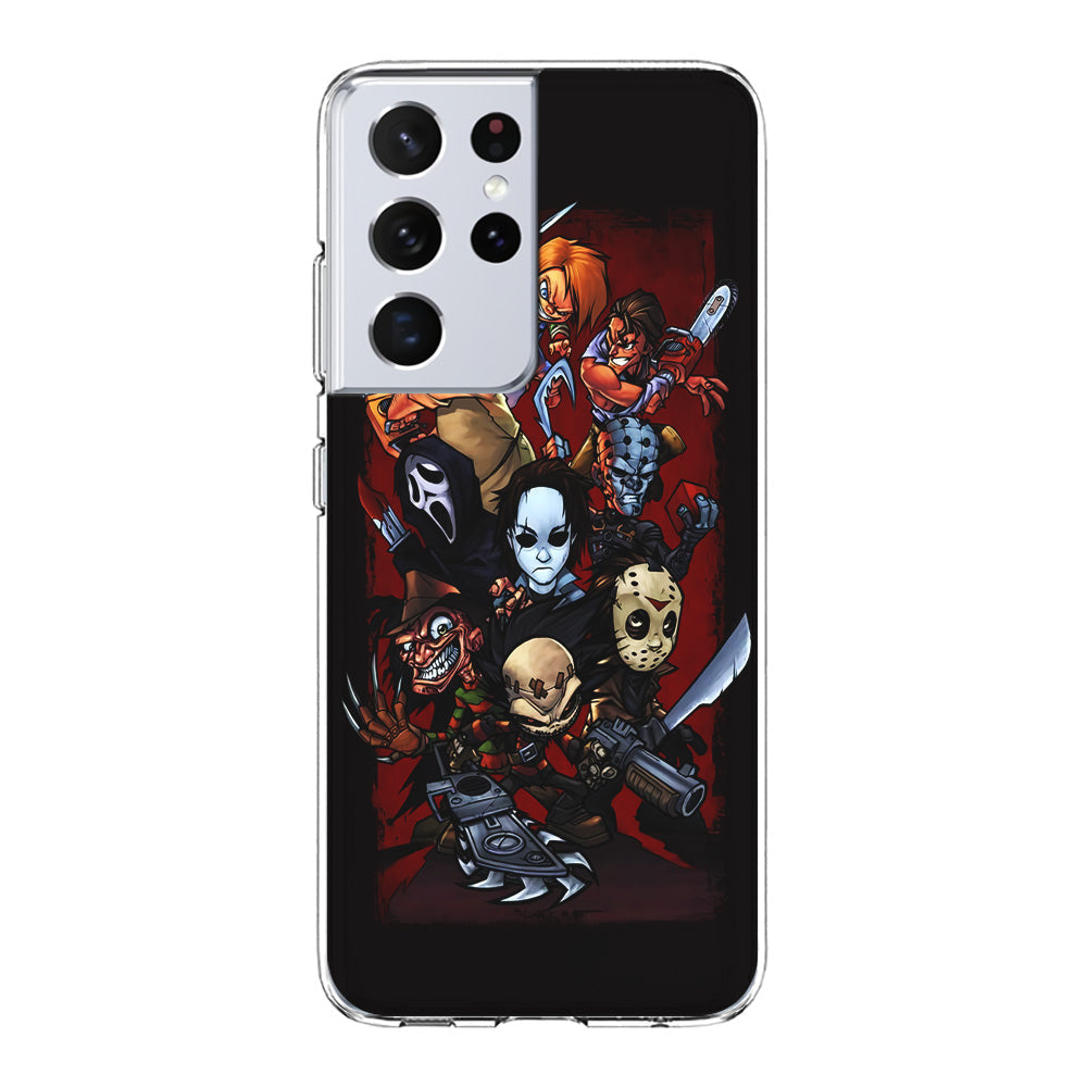 Horror Character Cartoon Samsung Galaxy S23 Ultra Case-Phone Case-Clear Soft Case-Altracase