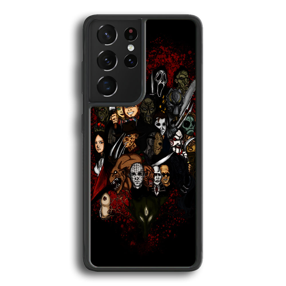 Horror Movie Character Samsung Galaxy S23 Ultra Case-Phone Case-Rubber Black (2D Case)-Altracase