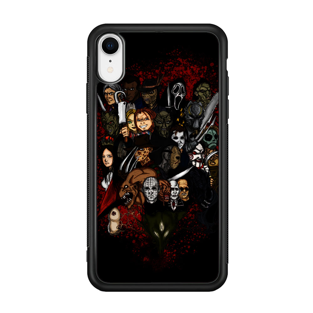 Horror Movie Character iPhone XR Case-Phone Case-Rubber Black (2D Case)-Altracase