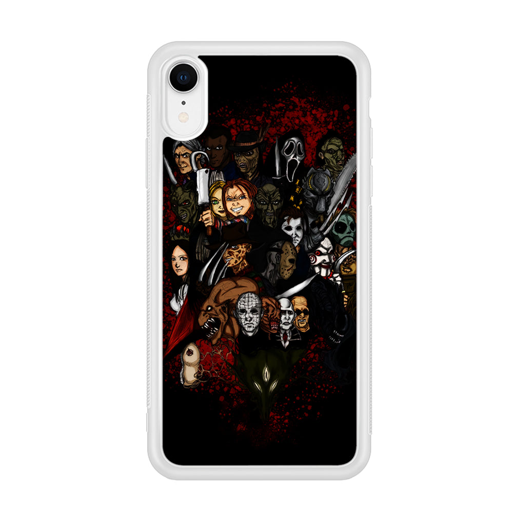 Horror Movie Character iPhone XR Case-Phone Case-Rubber White (2D Case)-Altracase