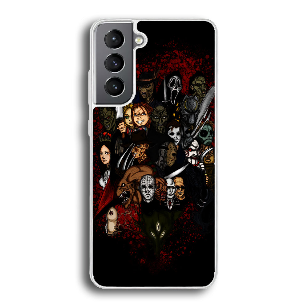 Horror Movie Character Samsung Galaxy S21 Plus Case-Phone Case-Rubber White (2D Case)-Altracase