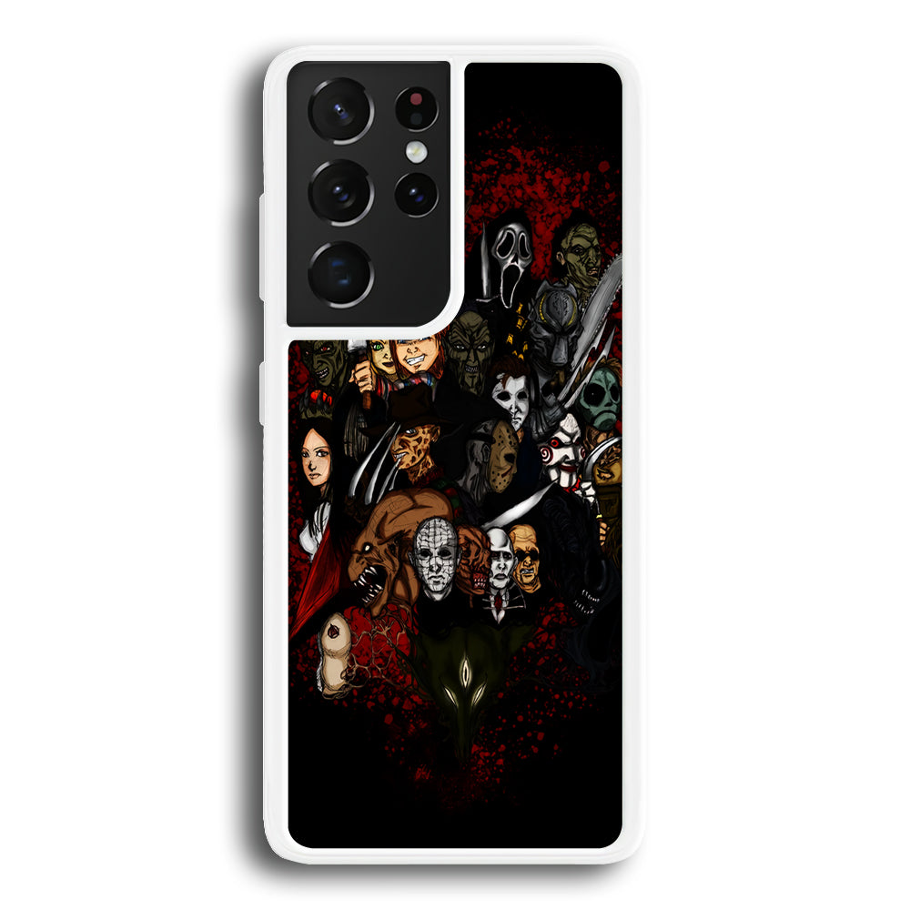 Horror Movie Character Samsung Galaxy S23 Ultra Case-Phone Case-Rubber White (2D Case)-Altracase