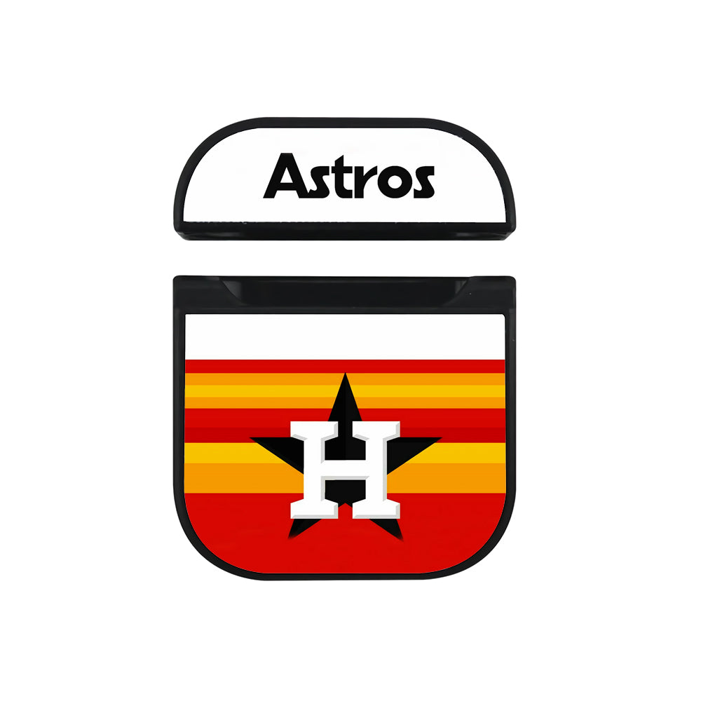 Houston Astros Baseball Team Hard Plastic Case Cover For Apple Airpods-AirPod Case-Black-Altracase