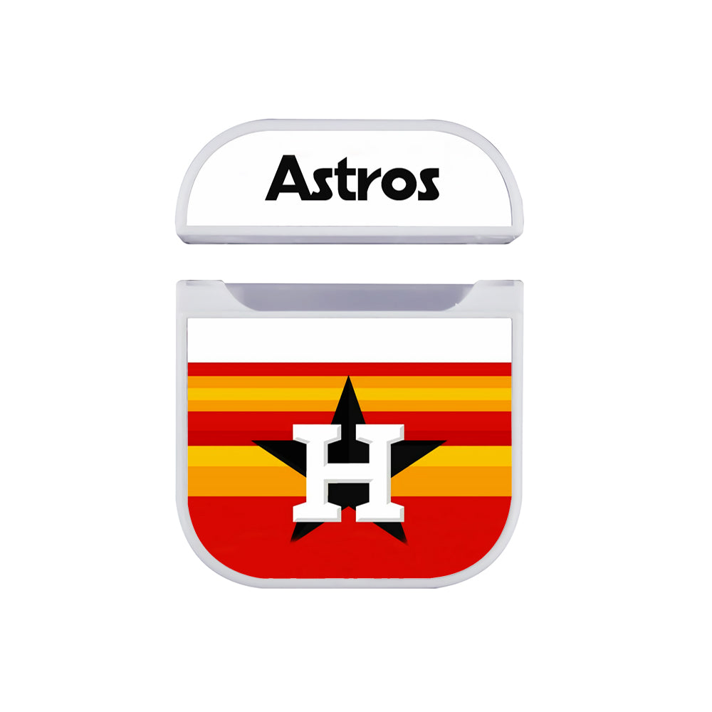 Houston Astros Baseball Team Hard Plastic Case Cover For Apple Airpods-AirPod Case-White-Altracase