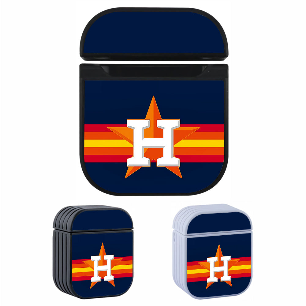 Houston Astros Logo Baseball Hard Plastic Case Cover For Apple Airpods-AirPod Case-Altracase