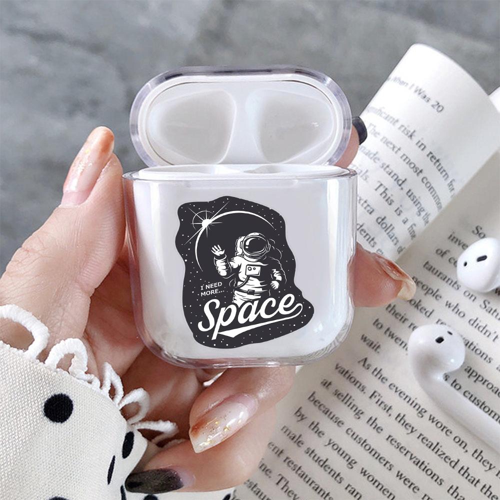 I Need More Space Hard Plastic Protective Clear Case Cover For Apple Airpods-AirPod Case-Altracase