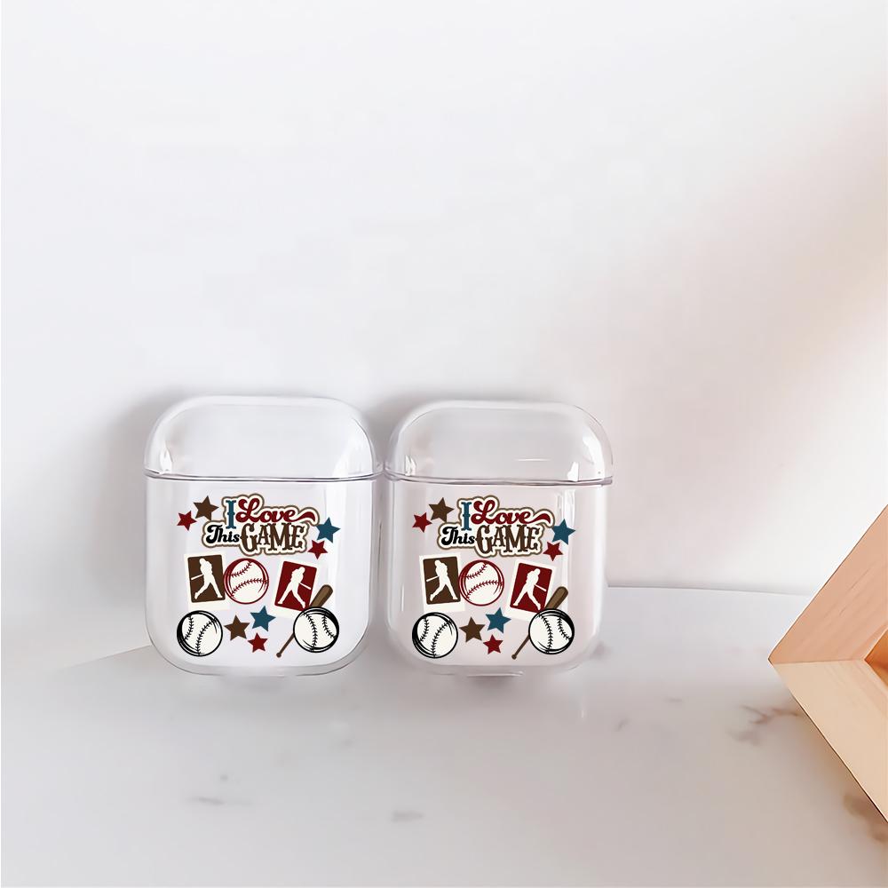 I Love This Game Baseball Hard Plastic Protective Clear Case Cover For Apple Airpods-AirPod Case-Altracase