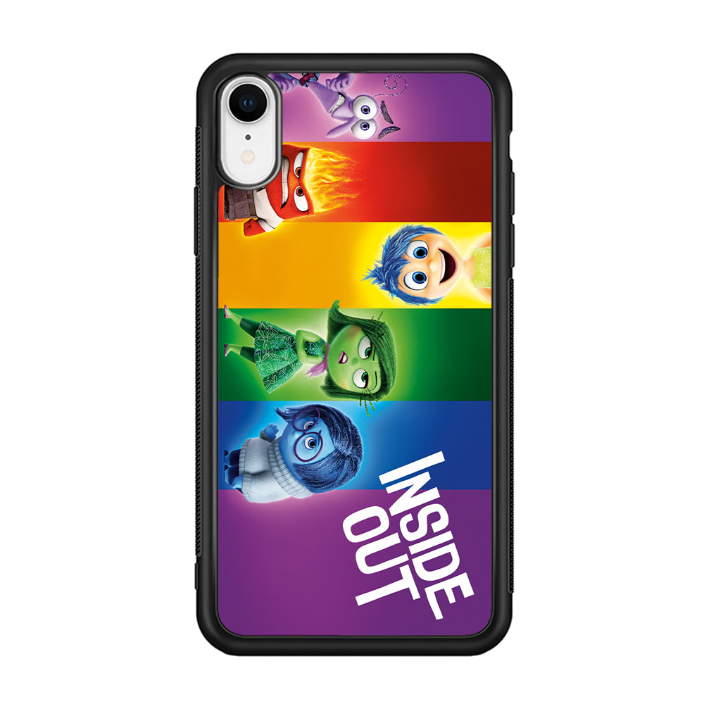 Inside Out Character iPhone XR Case-Phone Case-Rubber Black (2D Case)-Altracase
