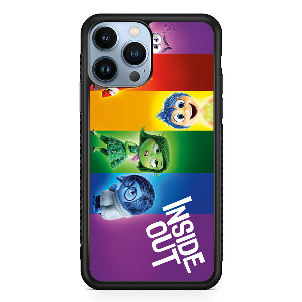 Inside Out Character iPhone 15 Pro Max Case-Phone Case-Rubber Black (2D Case)-Altracase