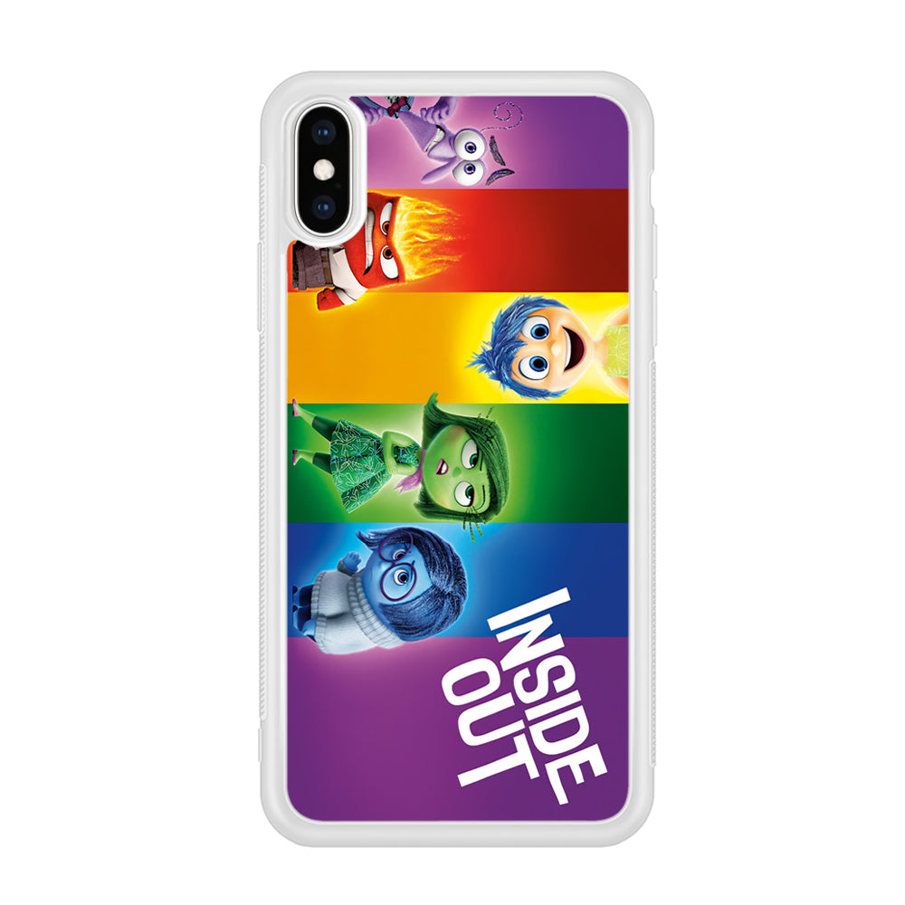Inside Out Character iPhone Xs Case-Phone Case-Rubber White (2D Case)-Altracase