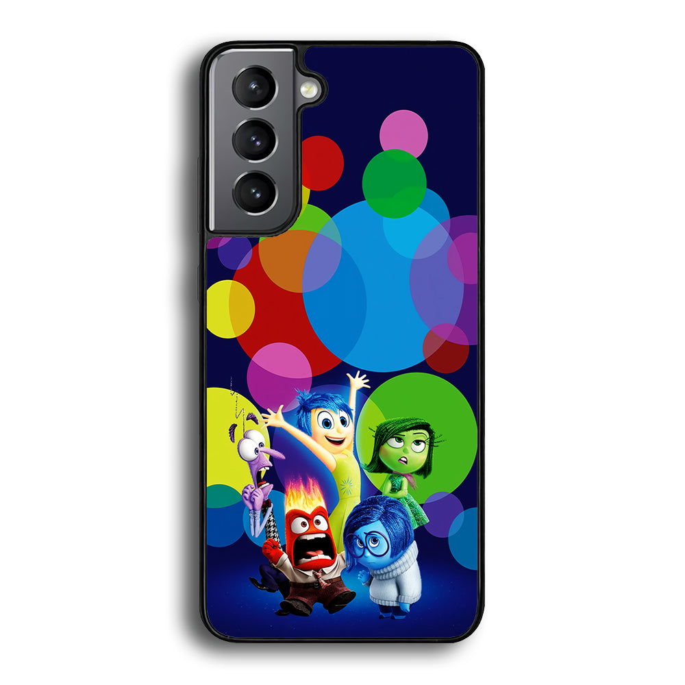 Inside Out Colorful Circle Samsung Galaxy S21 Plus Case-Phone Case-Rubber Black (2D Case)-Altracase