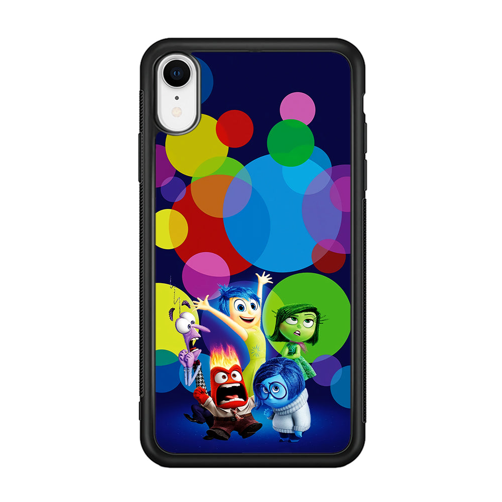 Inside Out Colorful Circle iPhone XR Case-Phone Case-Rubber Black (2D Case)-Altracase