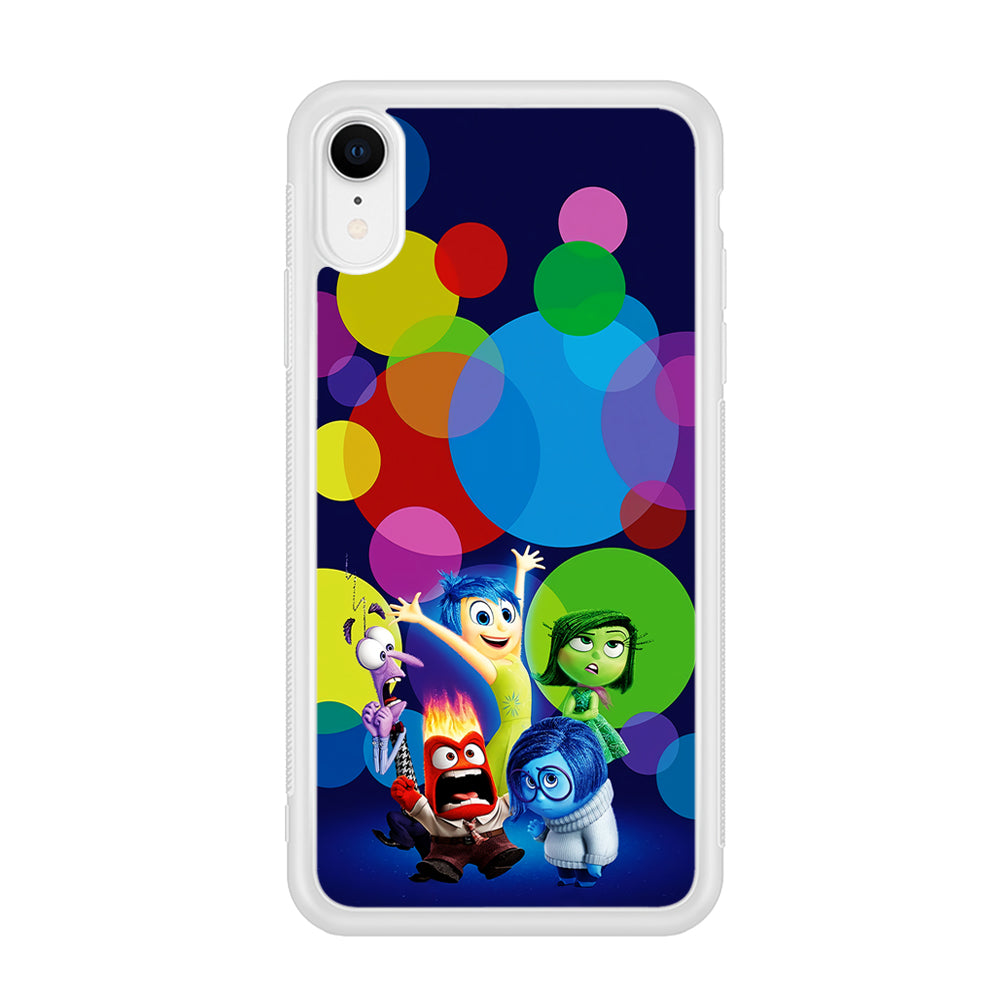 Inside Out Colorful Circle iPhone XR Case-Phone Case-Rubber White (2D Case)-Altracase