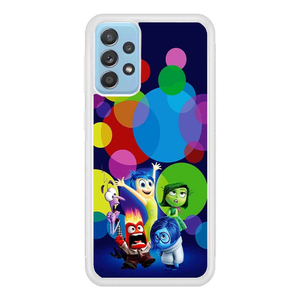 Inside Out Colorful Circle Samsung Galaxy A52 Case-Phone Case-Rubber White (2D Case)-Altracase