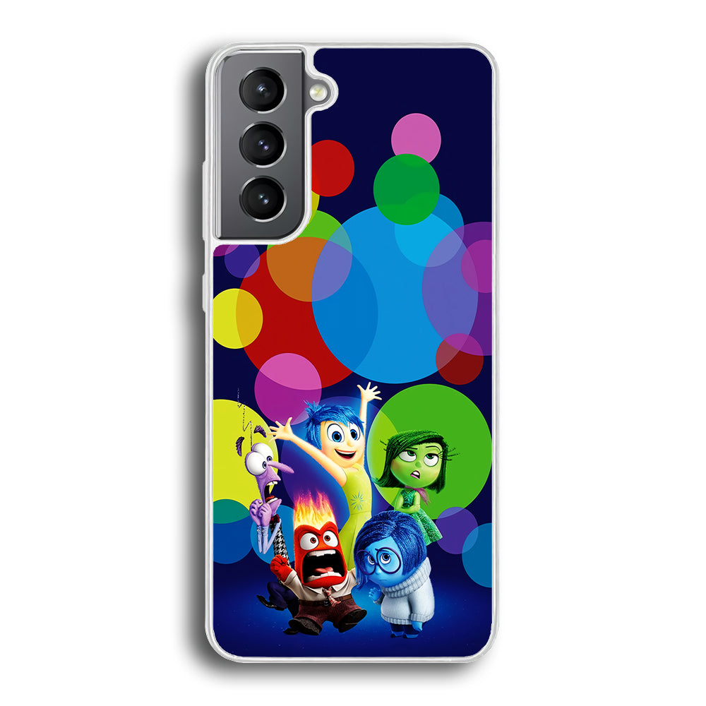 Inside Out Colorful Circle Samsung Galaxy S21 Plus Case-Phone Case-Rubber White (2D Case)-Altracase