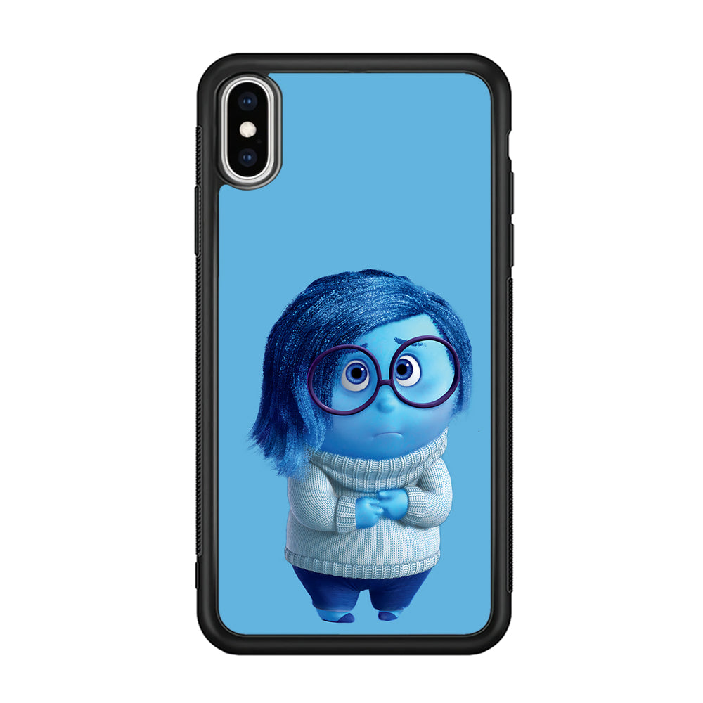 Inside Out Sadness Blue iPhone Xs Case-Phone Case-Rubber Black (2D Case)-Altracase