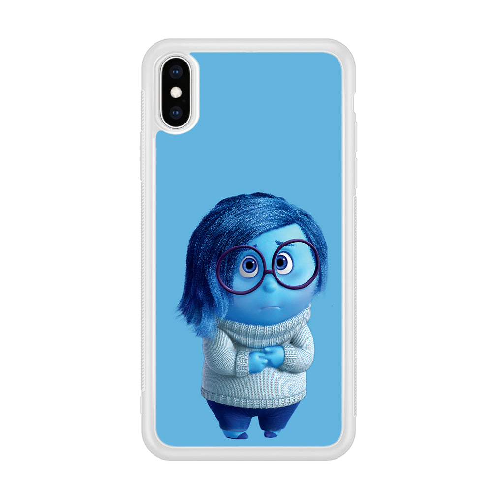 Inside Out Sadness Blue iPhone X Case-Phone Case-Rubber White (2D Case)-Altracase
