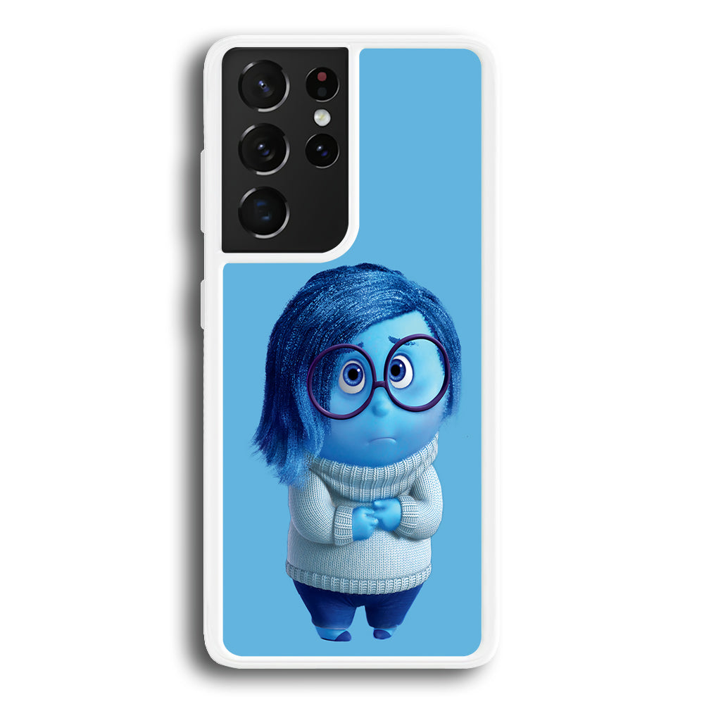 Inside Out Sadness Blue Samsung Galaxy S23 Ultra Case-Phone Case-Rubber White (2D Case)-Altracase