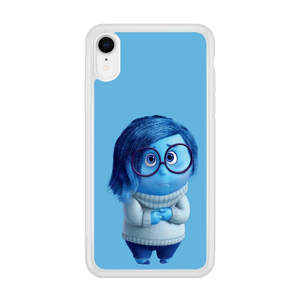 Inside Out Sadness Blue iPhone XR Case-Phone Case-Rubber White (2D Case)-Altracase