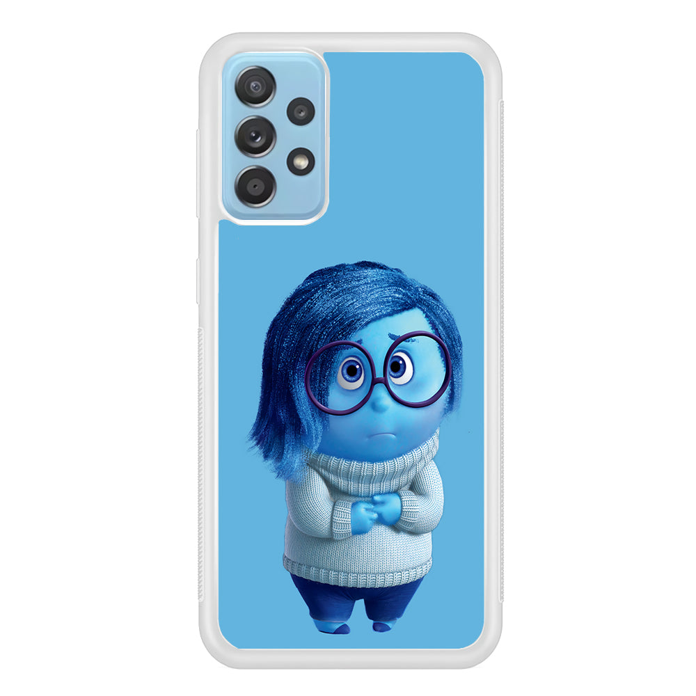 Inside Out Sadness Blue Samsung Galaxy A52 Case-Phone Case-Rubber White (2D Case)-Altracase