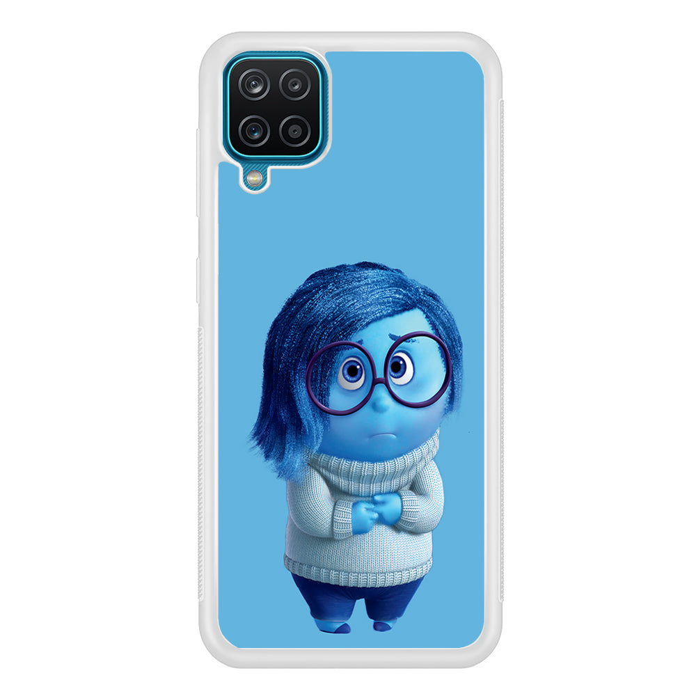 Inside Out Sadness Blue Samsung Galaxy A12 Case-Phone Case-Rubber White (2D Case)-Altracase