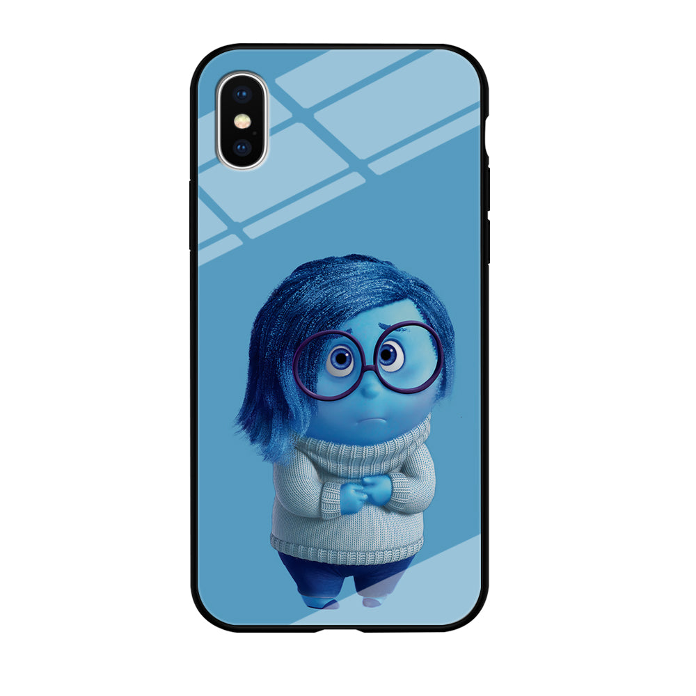 Inside Out Sadness Blue iPhone X Case-Phone Case-Tempered Glass Case-Altracase