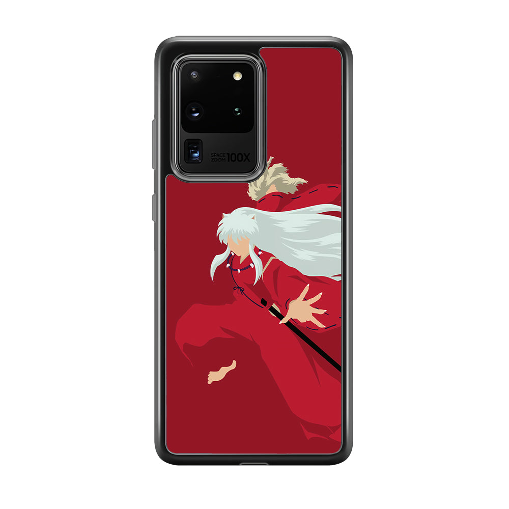 Inuyasha Red Background Samsung Galaxy S20 Ultra Case-Phone Case-Tempered Glass Case-Altracase
