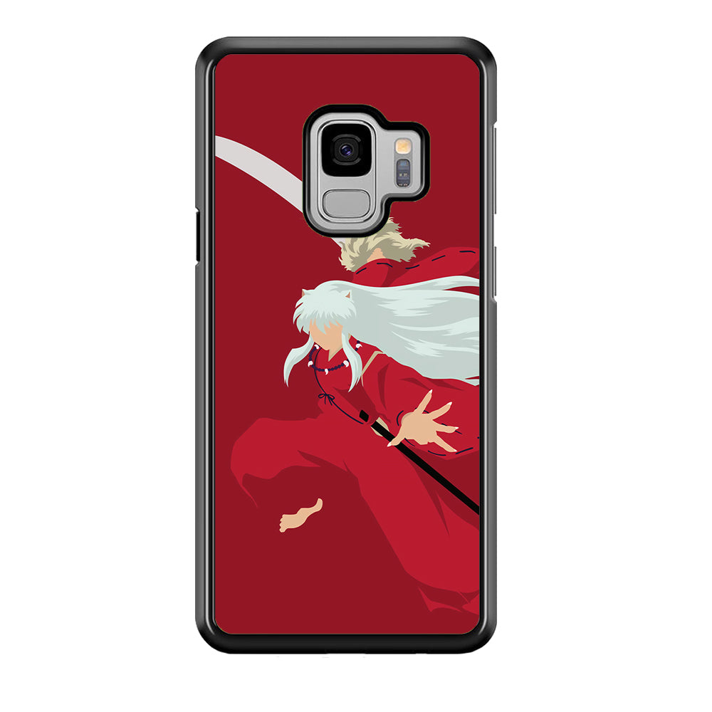 Inuyasha Red Background Samsung Galaxy S9 Case-Phone Case-Rubber Black (2D Case)-Altracase