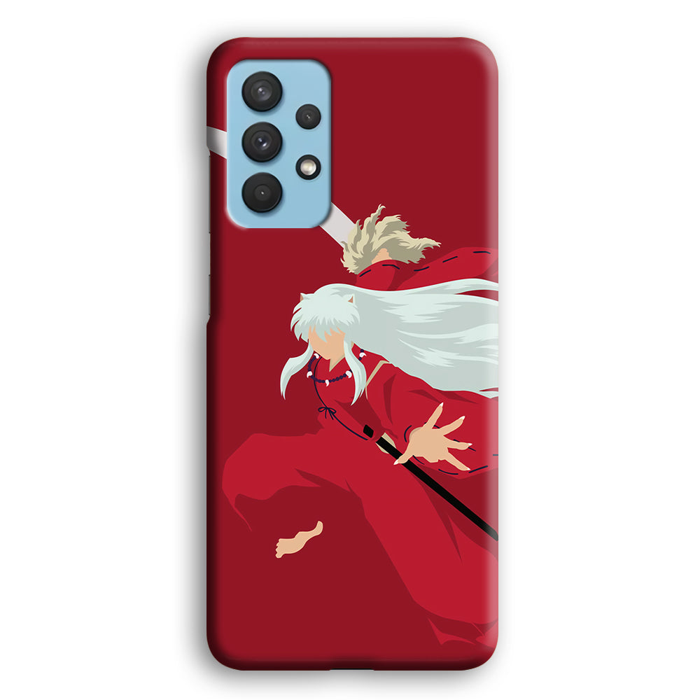Inuyasha Red Background Samsung Galaxy A32 Case-Phone Case-3D Case-Altracase