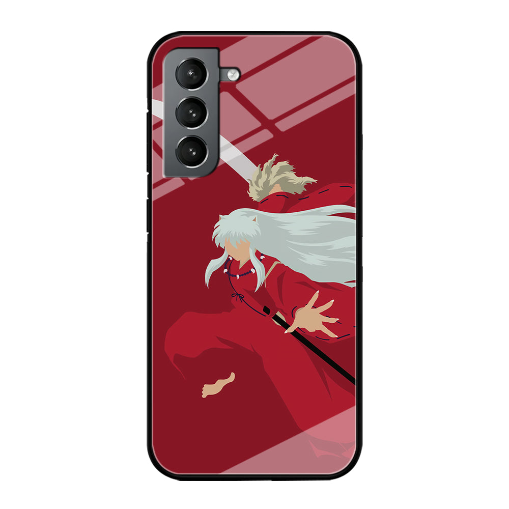 Inuyasha Red Background Samsung Galaxy S21 Plus Case-Phone Case-Tempered Glass Case-Altracase