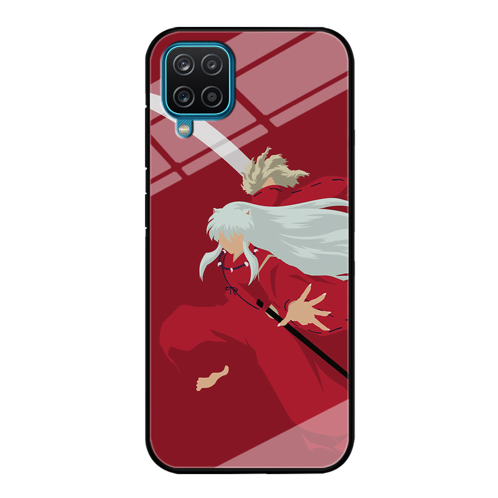 Inuyasha Red Background Samsung Galaxy A12 Case-Phone Case-Tempered Glass Case-Altracase